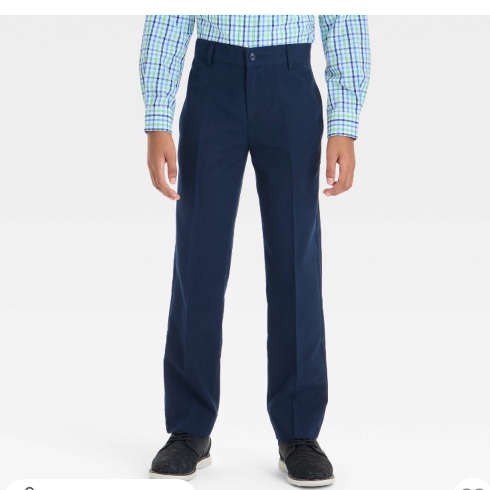 Boys regular fit Durable dress pants -Navy size 12 NWT Cat & Jack